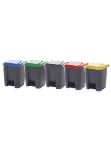 GPC Non Contact Pedal Bin with Coloured Lids - 30 Litres